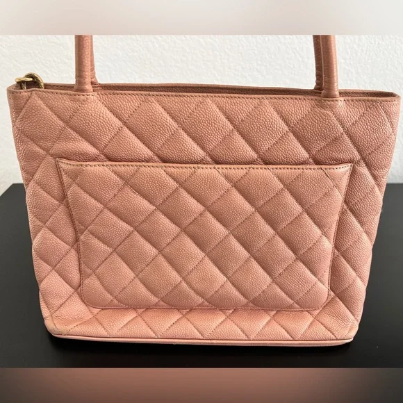 Chanel Quilted Caviar Leather Medallion Tote - Picture 6 of 16